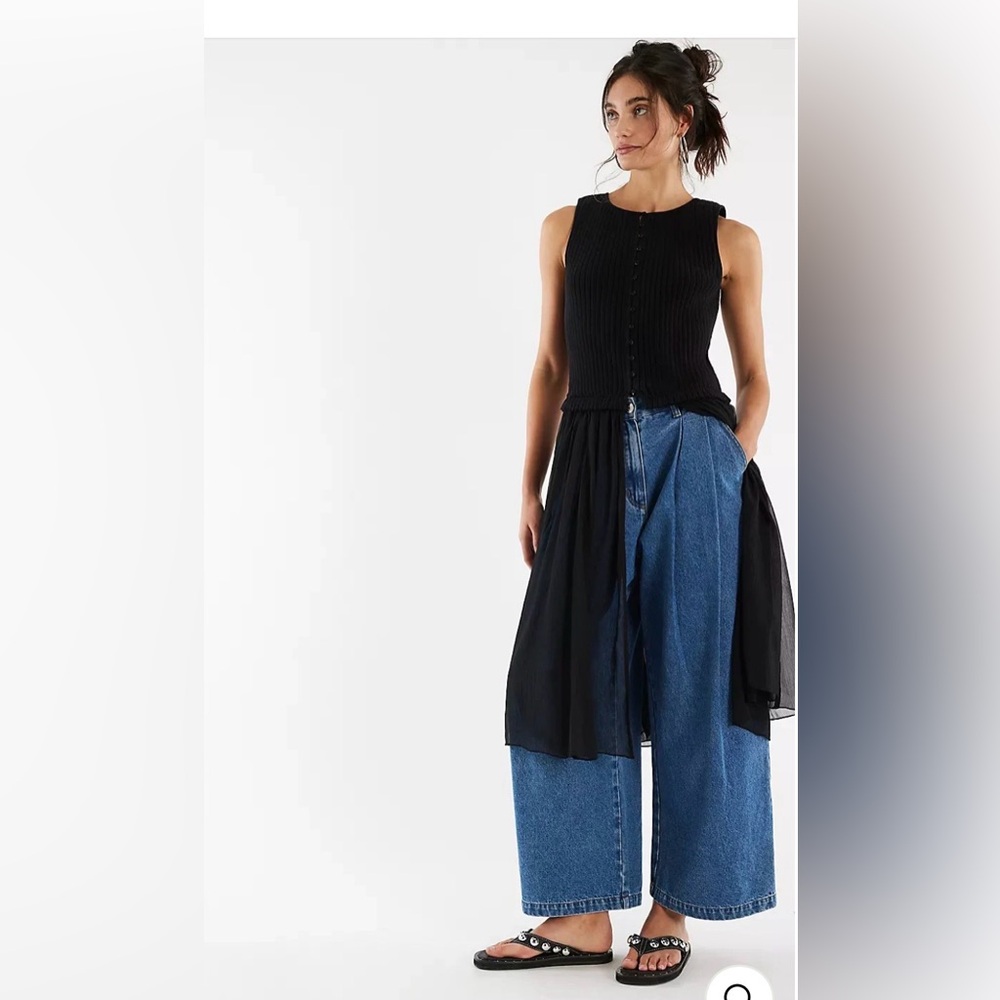 Free People Black Twice As Nice Sleeveless Maxi Top